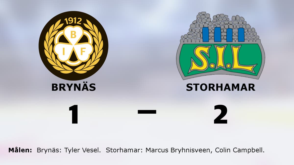 Brynäs föll på hemmaplan mot Storhamar