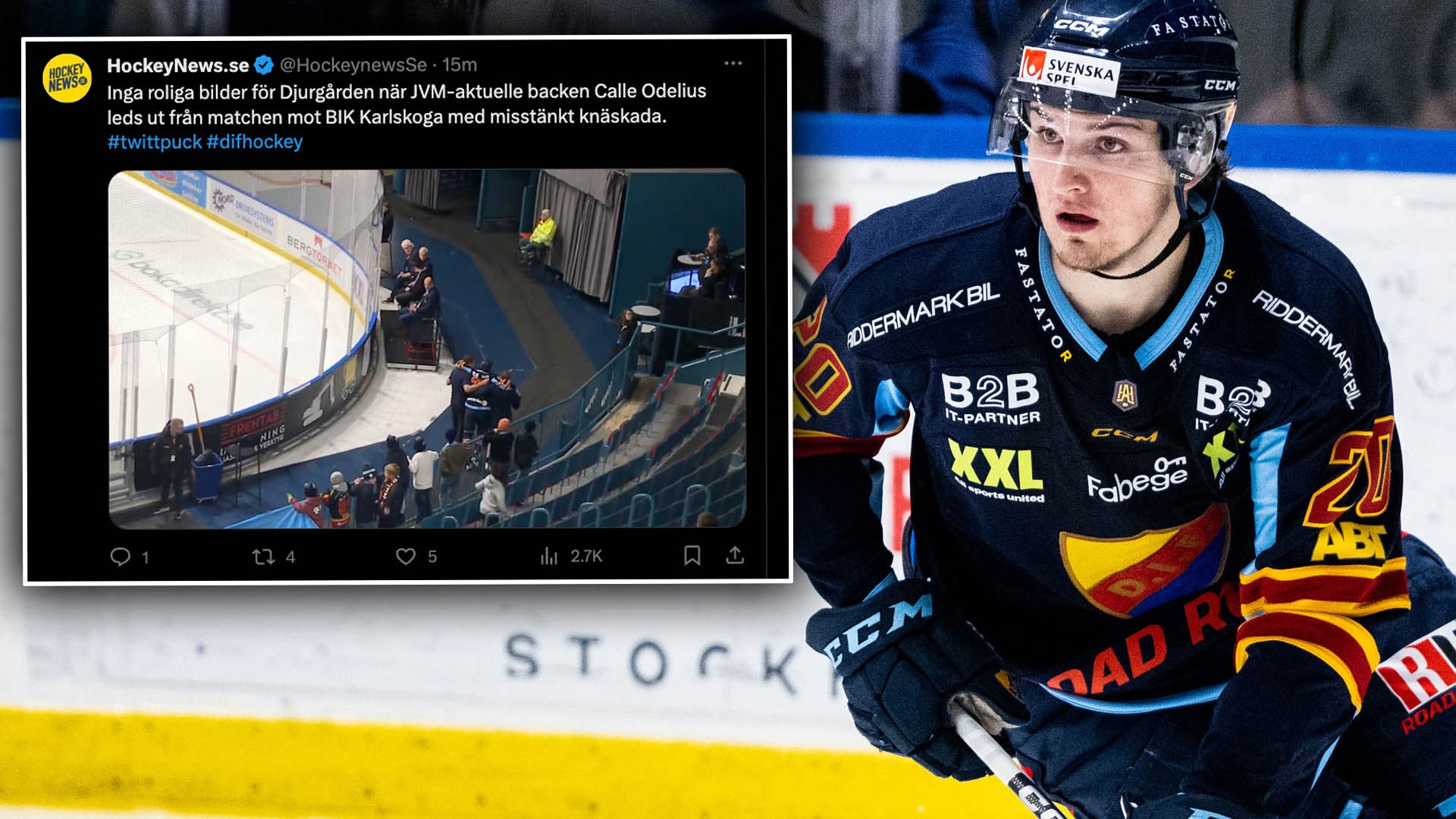 Bildbyrån / skärmdump Hockeynews