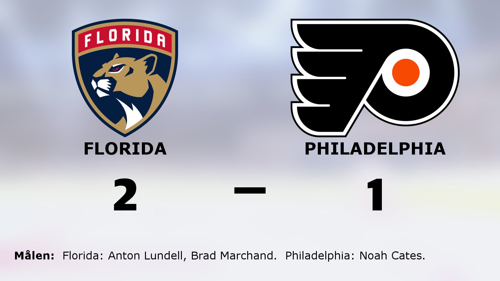 Florida avgjorde tät match mot Philadelphia i tredje perioden