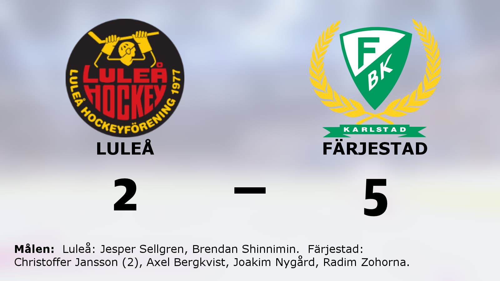 Christoffer Jansson matchvinnare när Färjestad slog Luleå