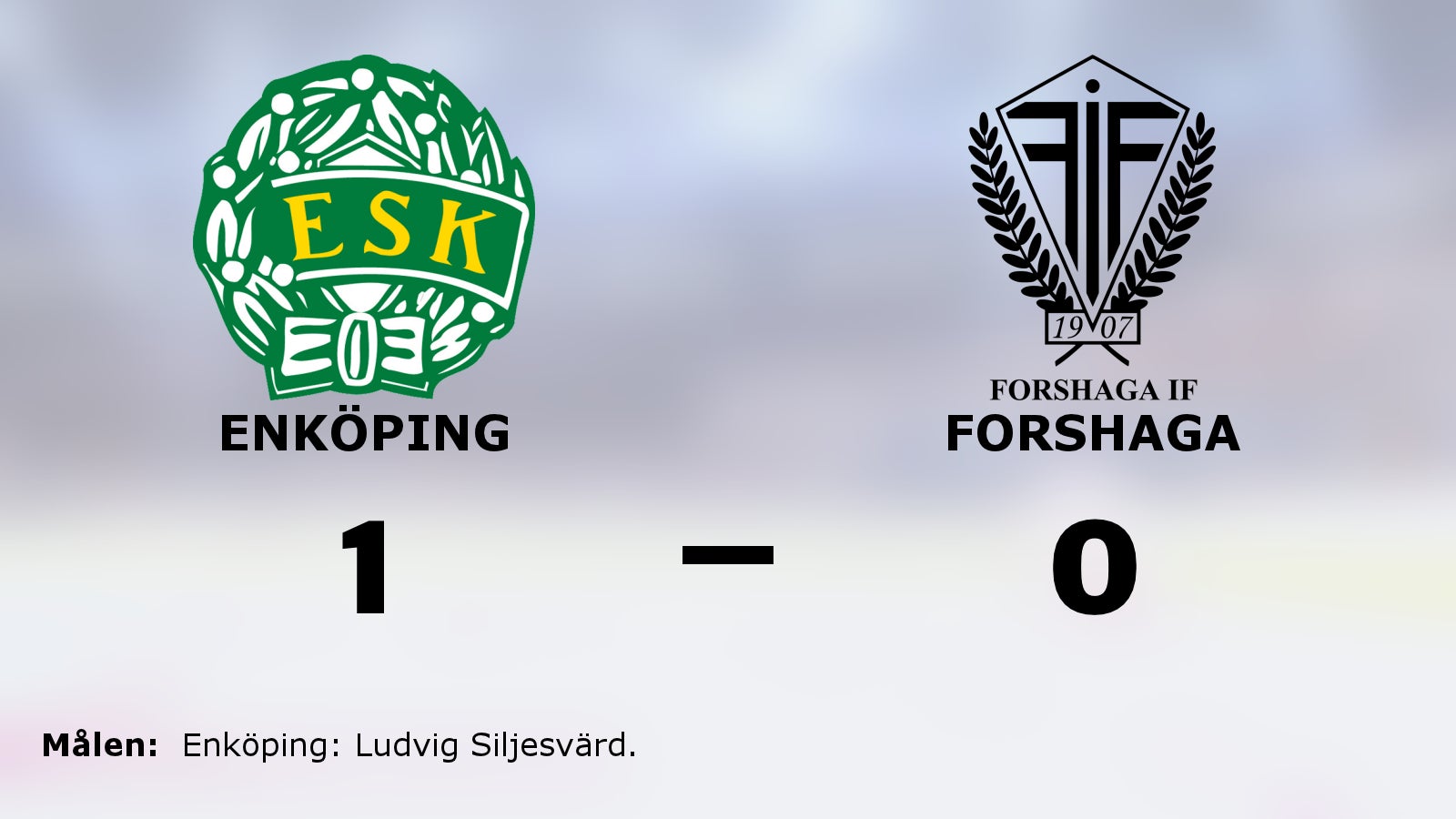 Ludvig Siljesvärd matchhjälte när Enköping vann mot Forshaga