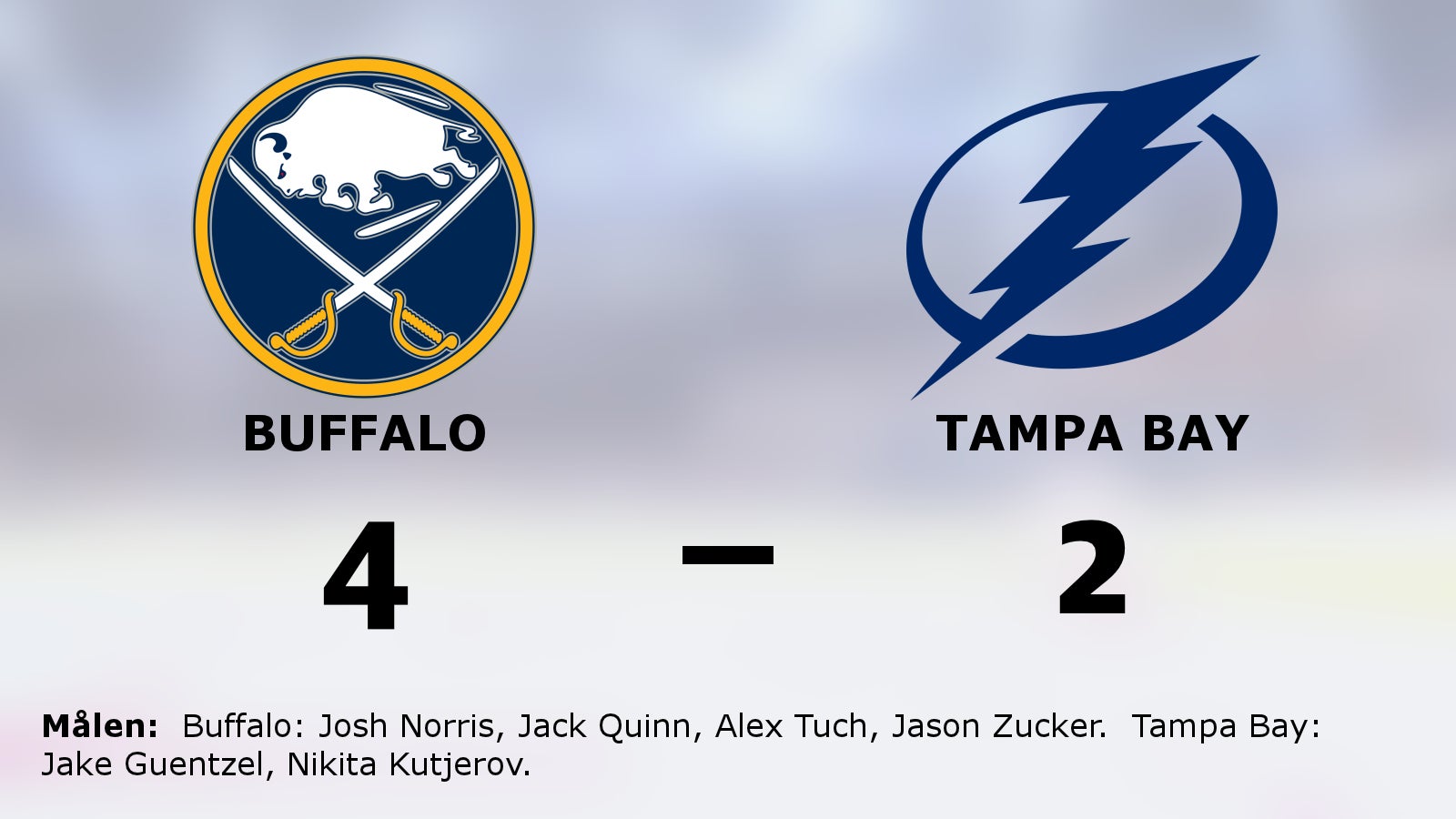 Buffalo tog hem segern mot Tampa Bay hemma