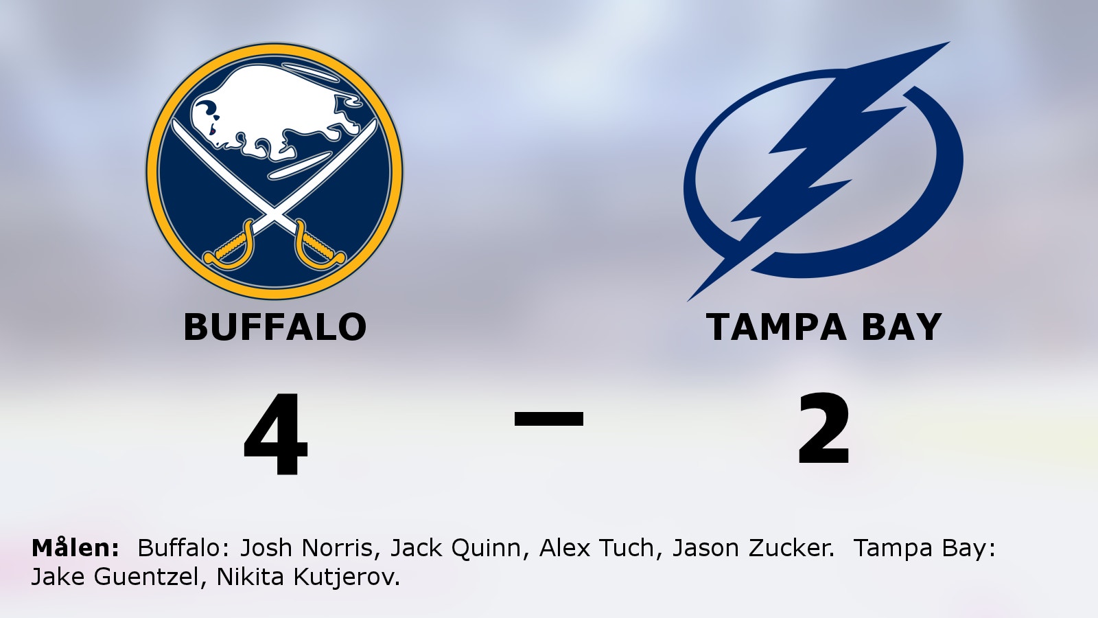 Buffalo tog hem segern mot Tampa Bay hemma