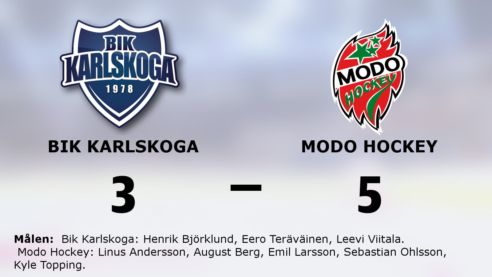 Ny seger för Modo Hockey – leder med 3-2