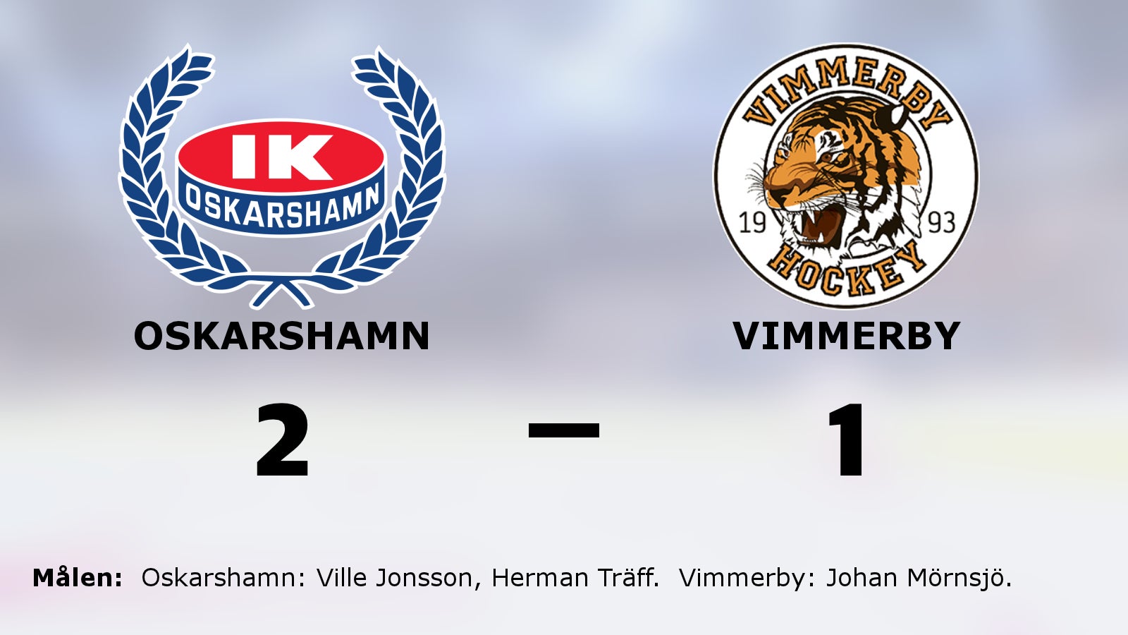 Jonsson och Träff klev fram hemma mot Vimmerby