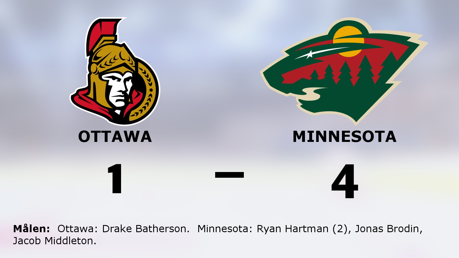Hartman bakom Minnesotas vinst mot Ottawa