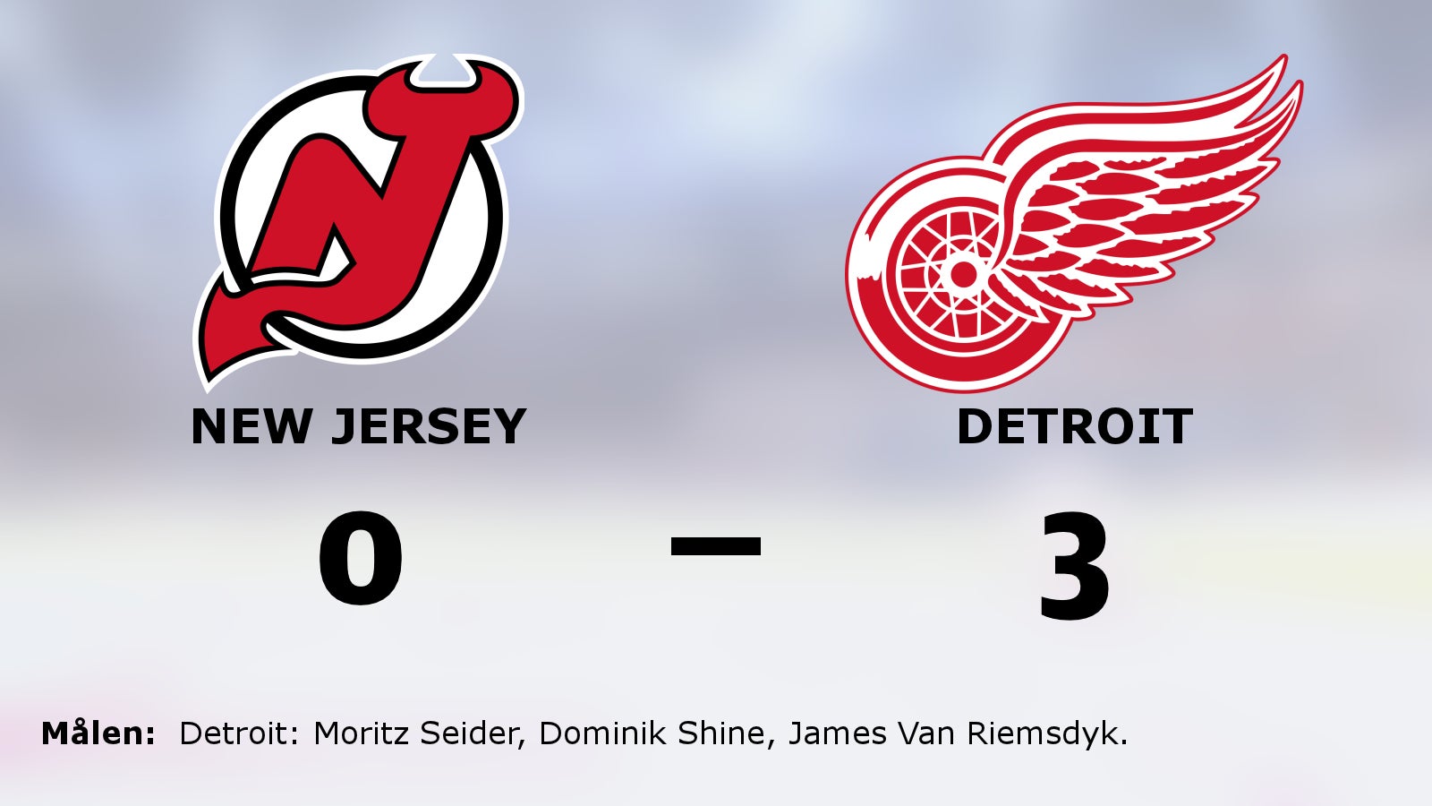 Detroit nollade New Jersey – seger med 3–0