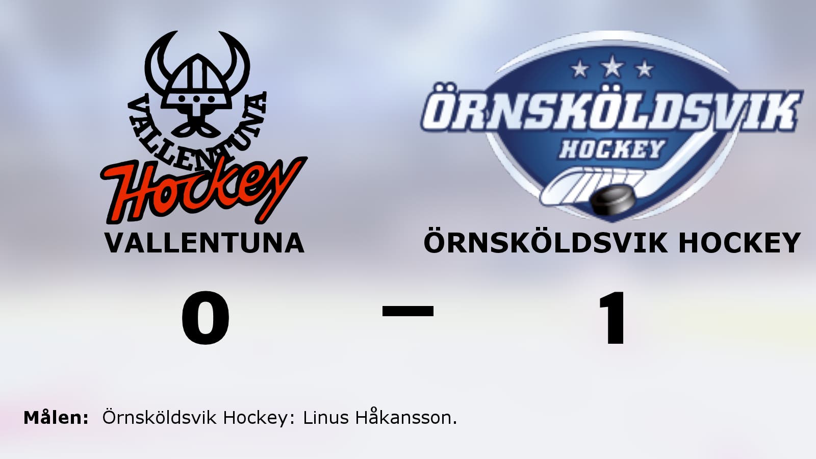 Linus Håkansson matchhjälte när Örnsköldsvik Hockey vann mot Vallentuna