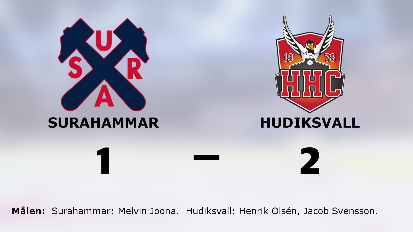 Straffseger för Hudiksvall borta mot Surahammar