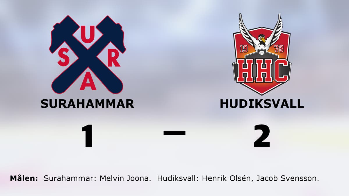 Straffseger för Hudiksvall borta mot Surahammar