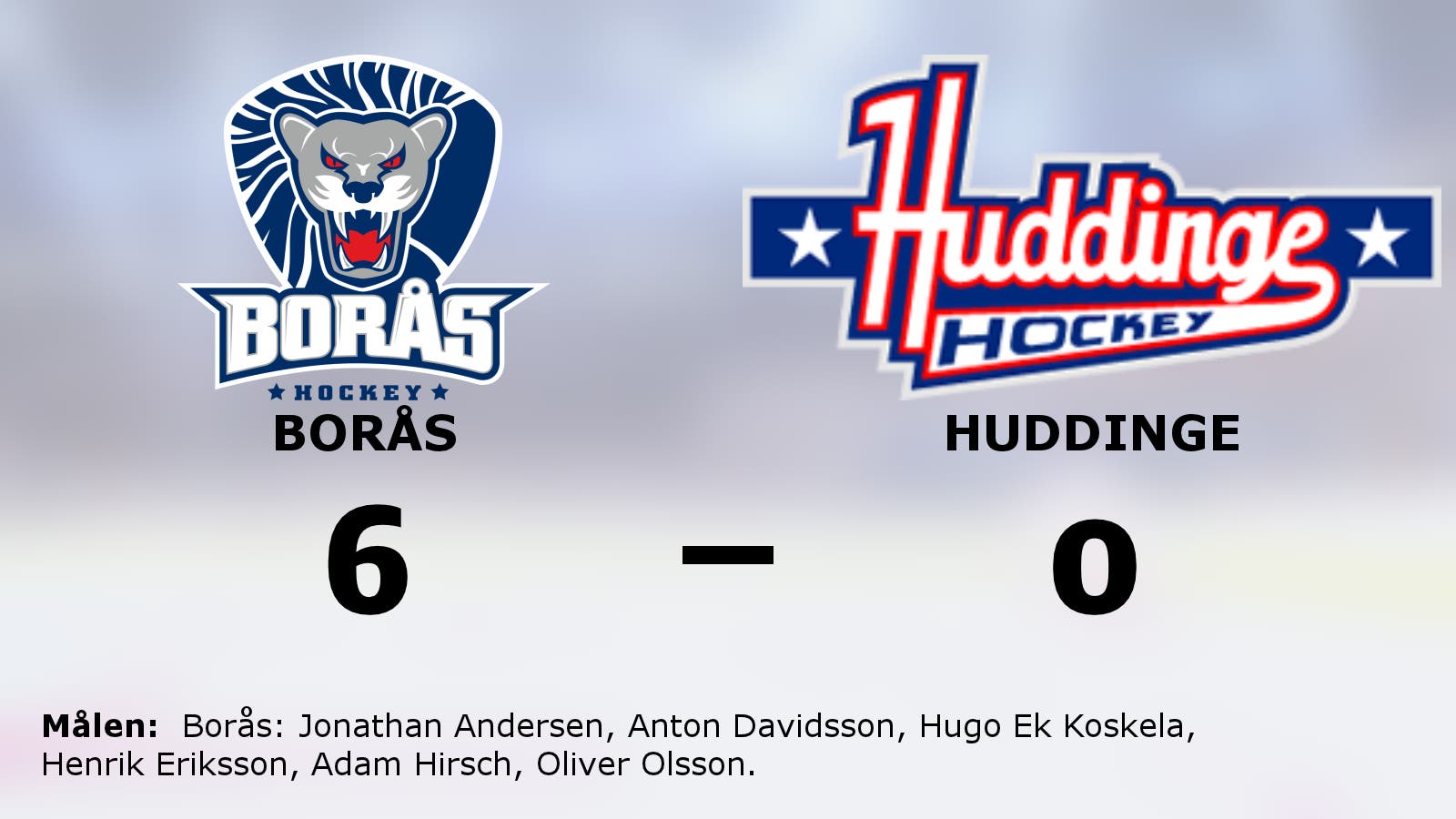 Målfest när Borås krossade Huddinge i Borås Ishall