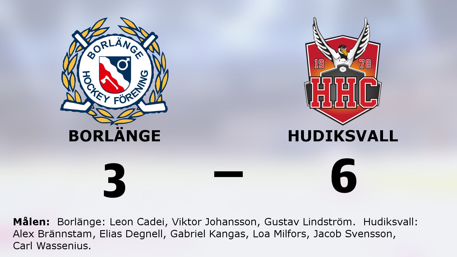 Hudiksvalls fina svit mot Borlänge fortsätter