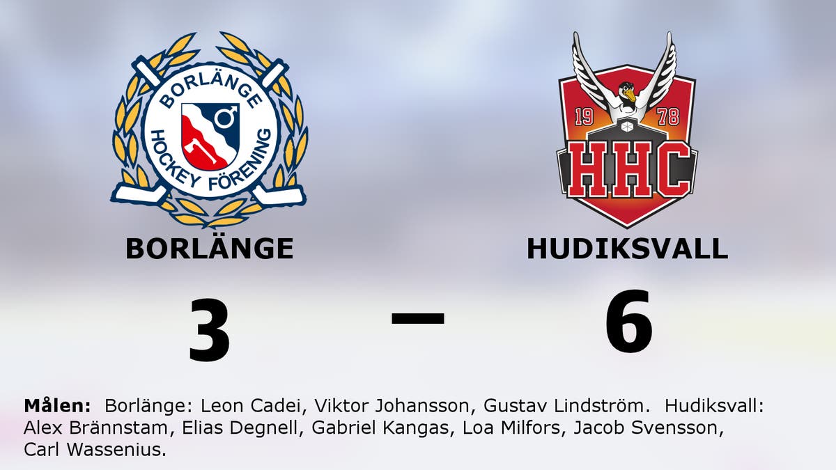 Hudiksvalls fina svit mot Borlänge fortsätter