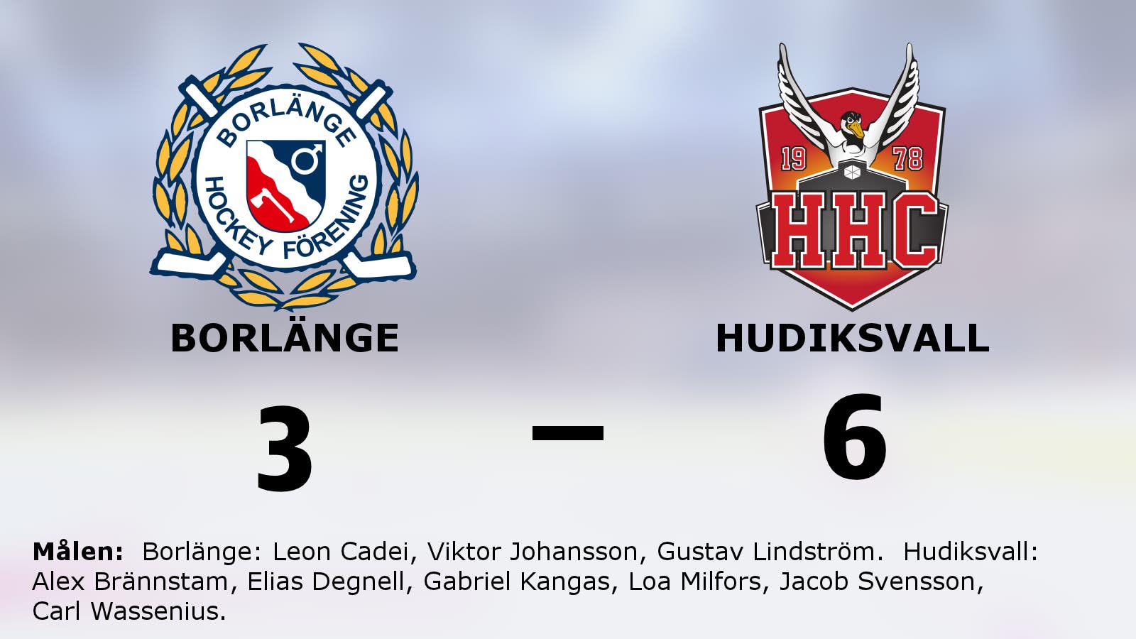 Hudiksvalls fina svit mot Borlänge fortsätter