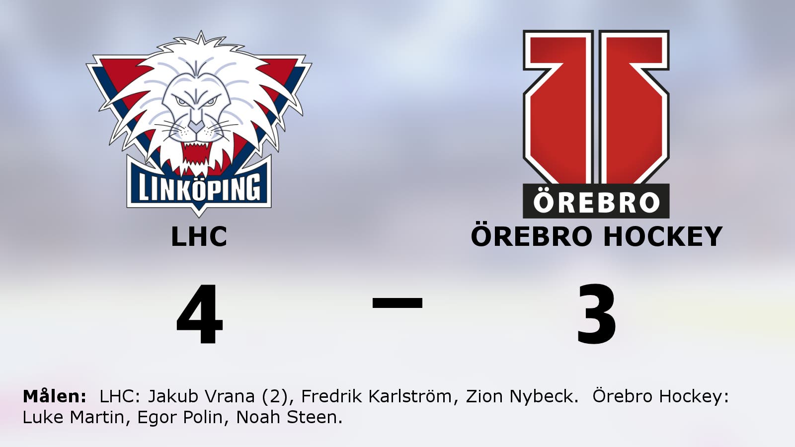 LHC tog revansch på Örebro Hockey