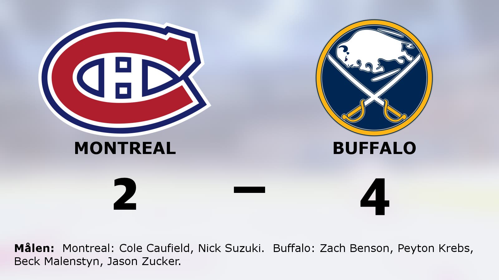 Buffalo vann på bortaplan mot Montreal