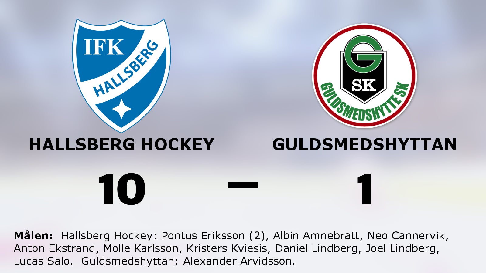 Målfest när Hallsberg Hockey krossade Guldsmedshyttan på hemmaplan