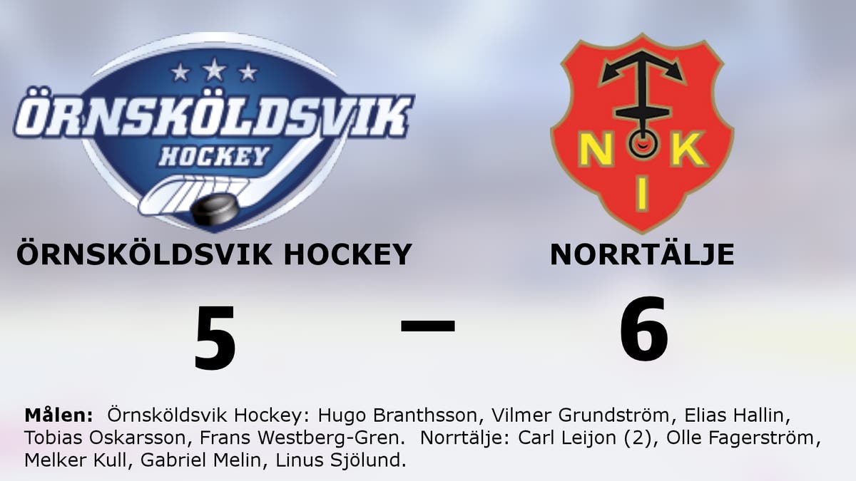 Förlängningsseger för Norrtälje mot Örnsköldsvik Hockey