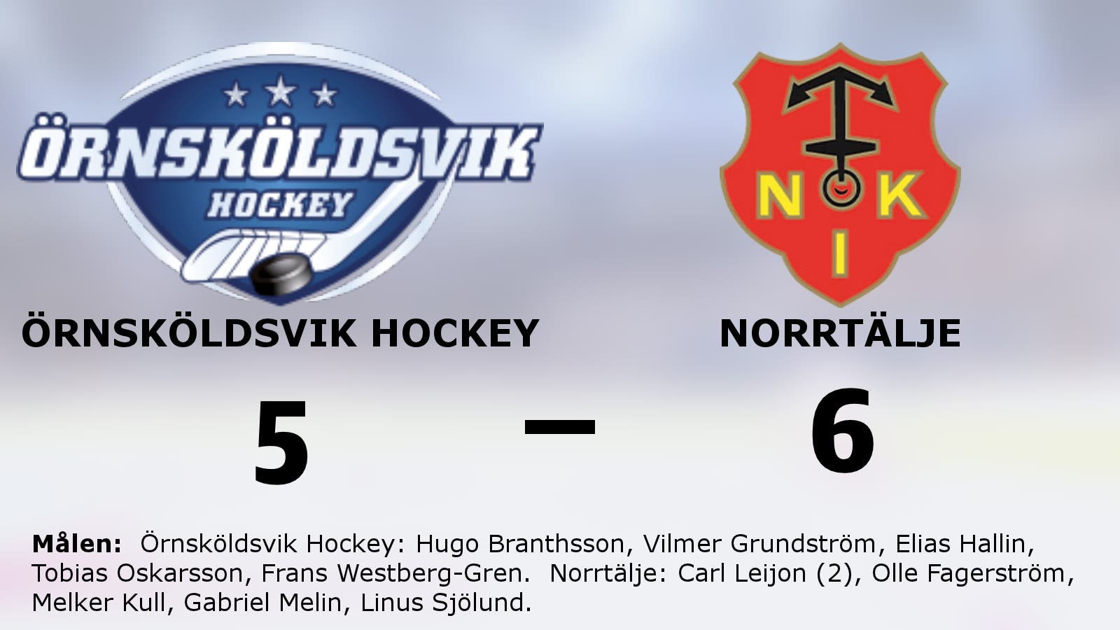 Förlängningsseger för Norrtälje mot Örnsköldsvik Hockey