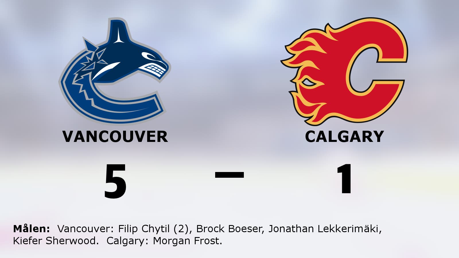 Vancouver tog hem segern mot Calgary – Filip Chytil matchvinnare