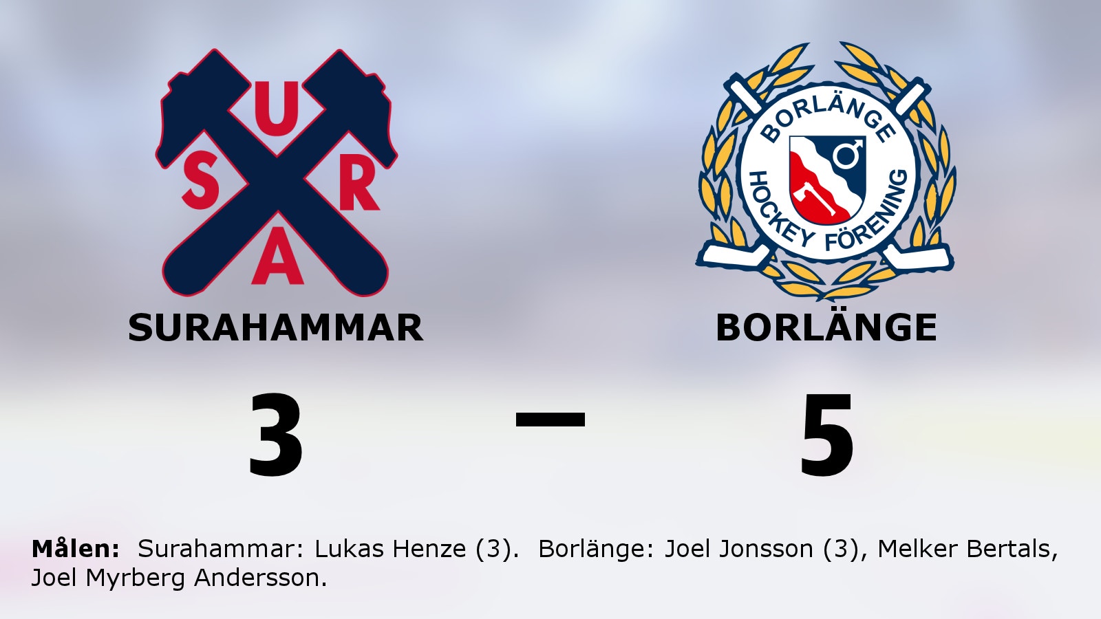 Ny seger för Borlänge mot Surahammar