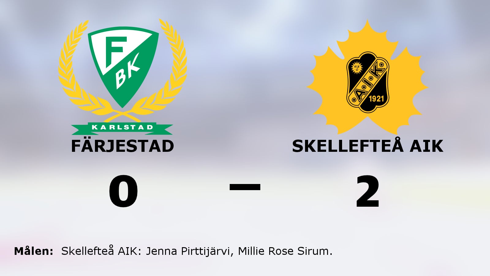 Skellefteå AIK höll nollan och vann mot Färjestad