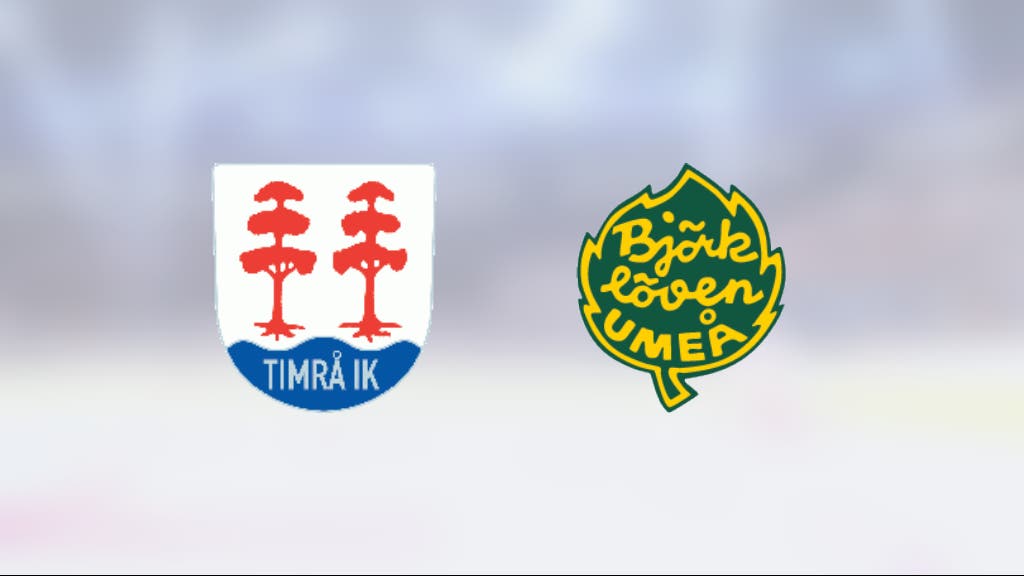 Timrå J20 vann mot Björklöven – trots underläge