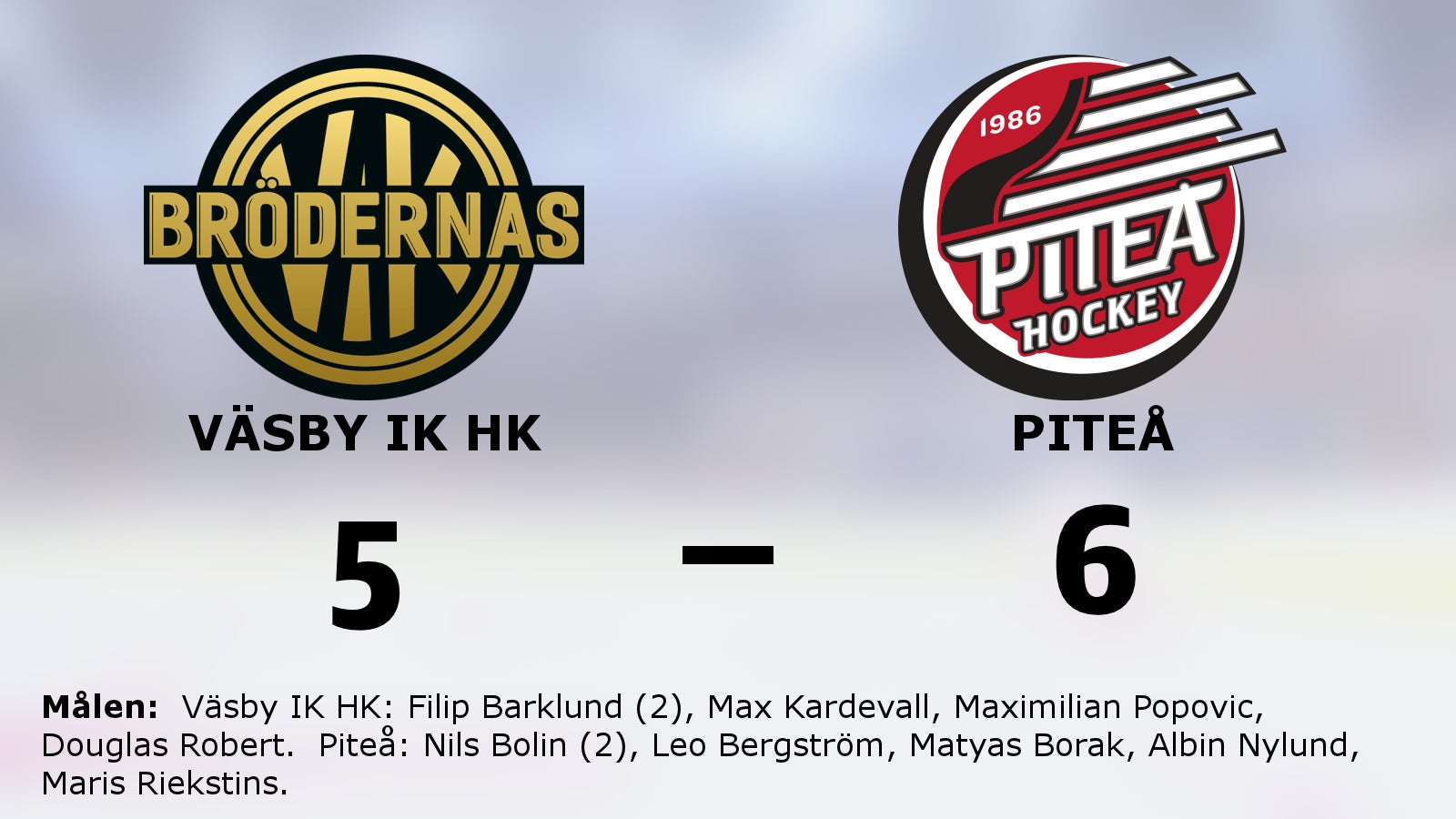 Seger för Piteå efter vändning mot Väsby IK HK