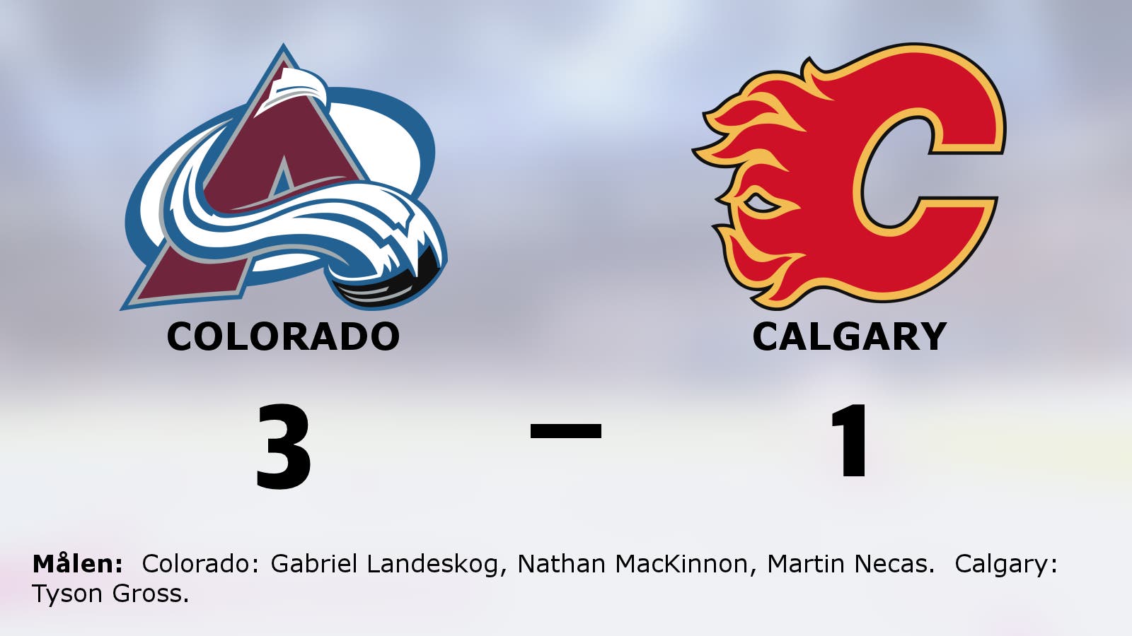 Seger för Colorado mot Calgary