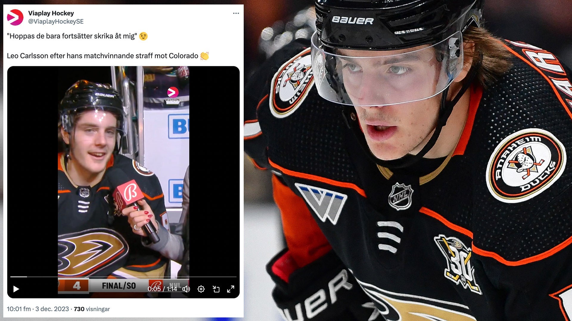 (30397) Leo Carlsson + tweet