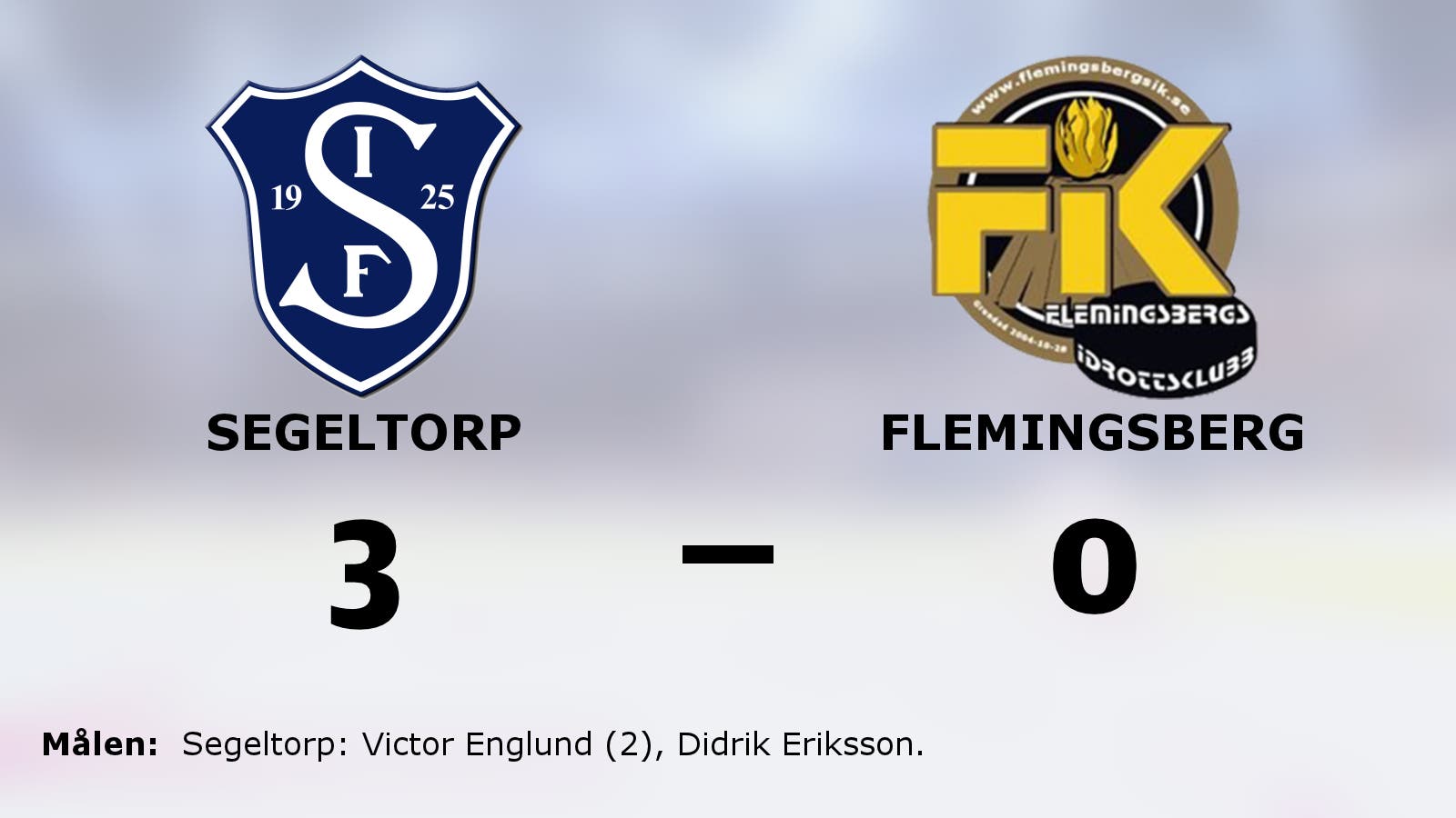 Segeltorp nollade Flemingsberg – vann med 3–0