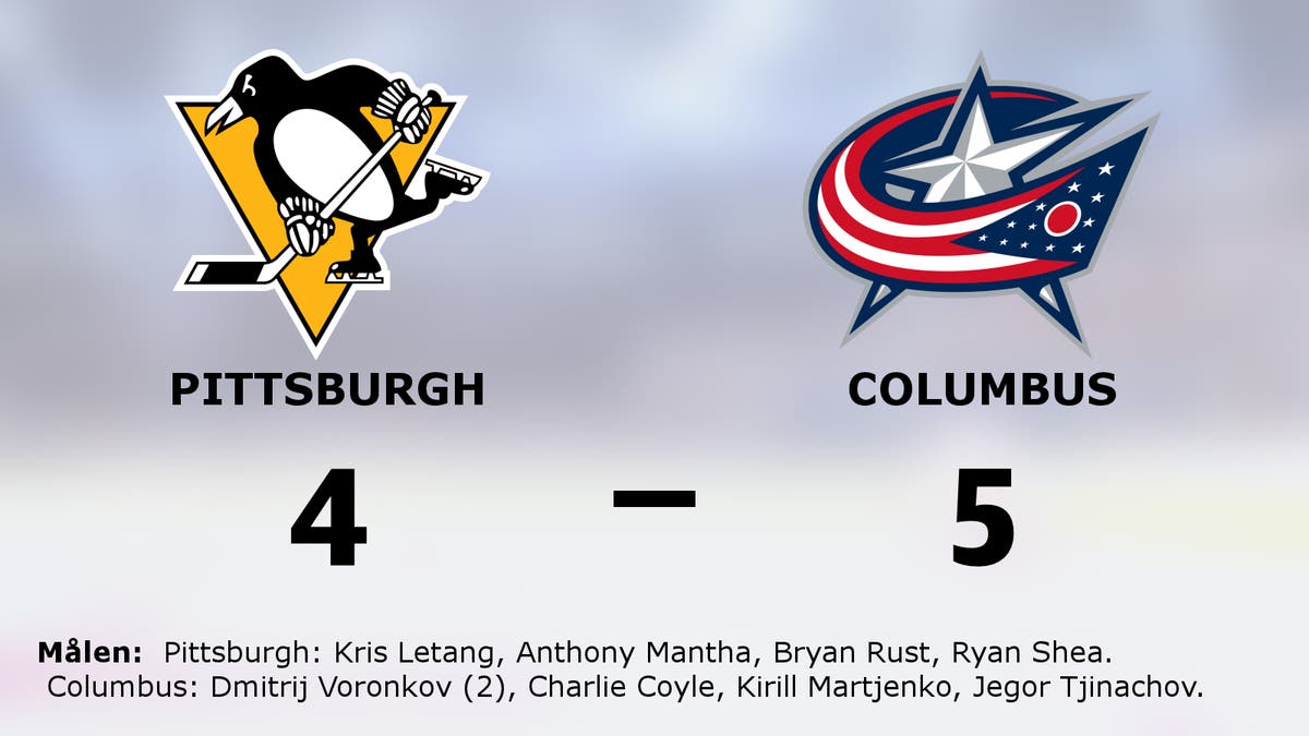 Straffseger för Columbus borta mot Pittsburgh