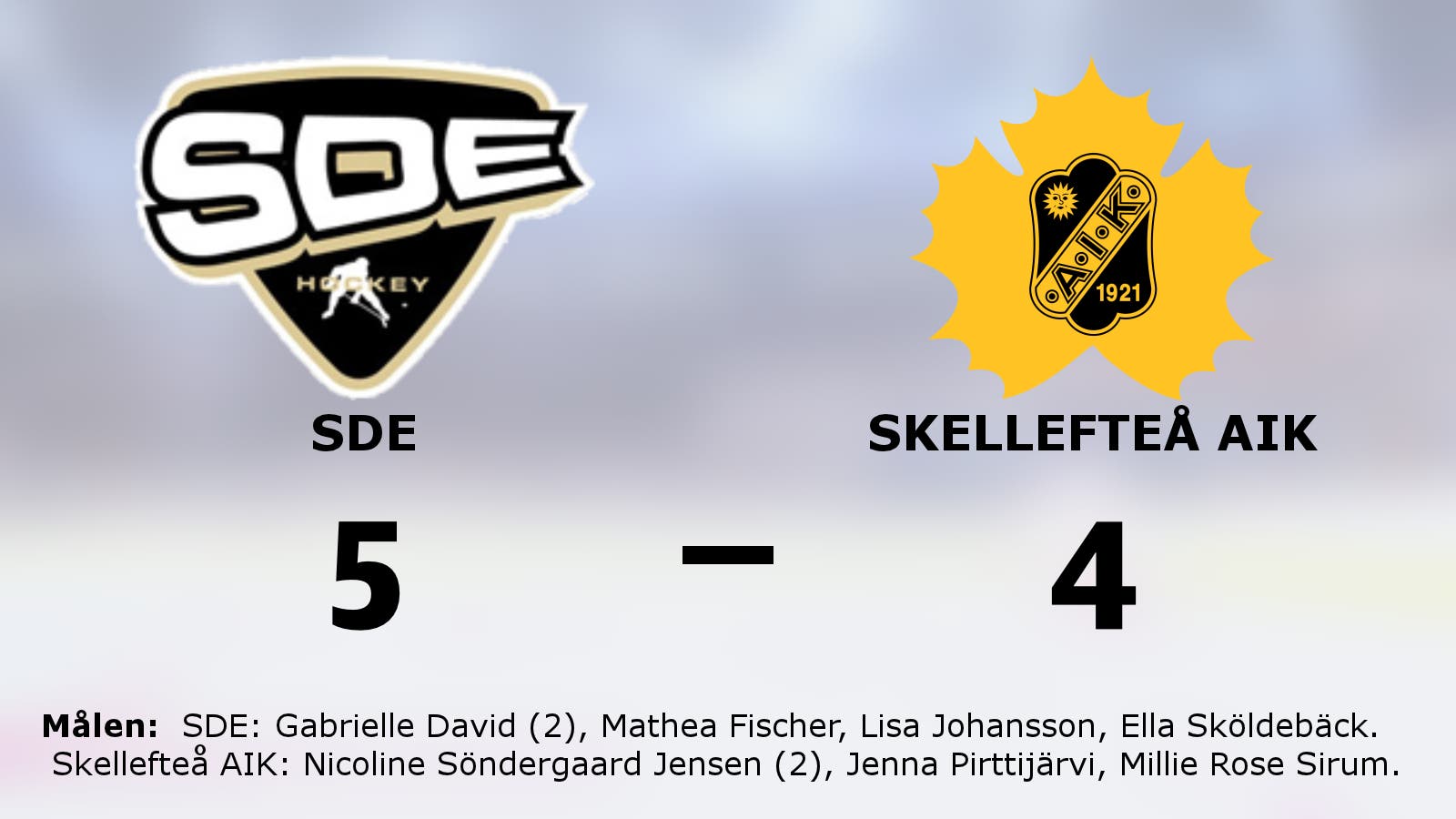 SDE vinnare mot Skellefteå AIK – avgjorde i förlängningen