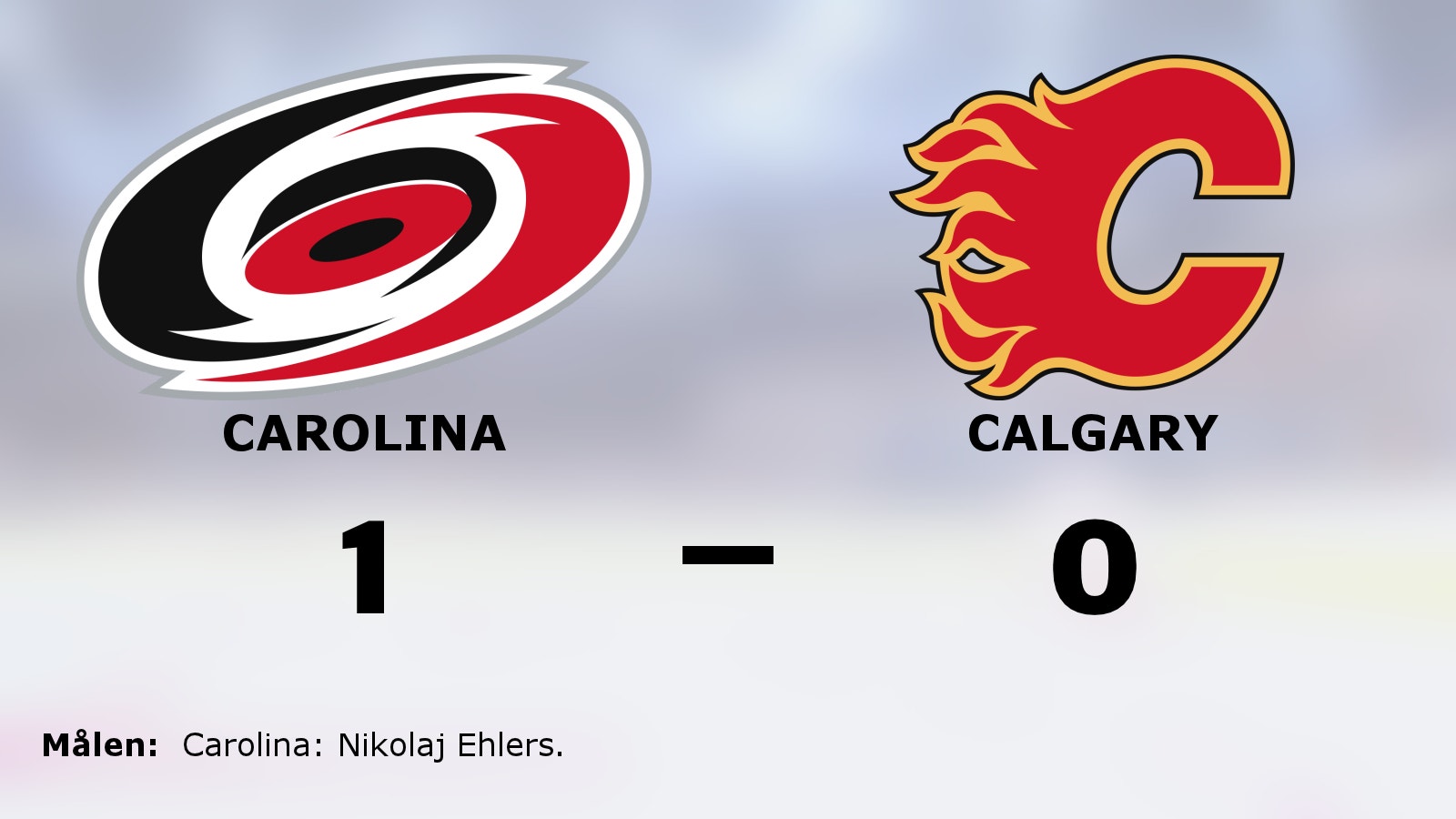 Carolina leder Metropolitan division efter seger mot Calgary