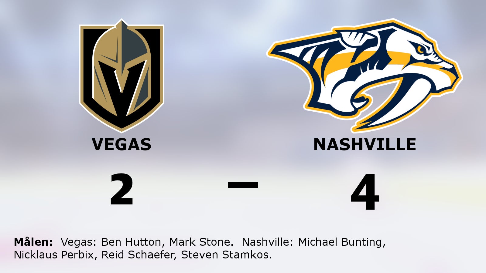 Nashville vann på bortaplan mot Vegas