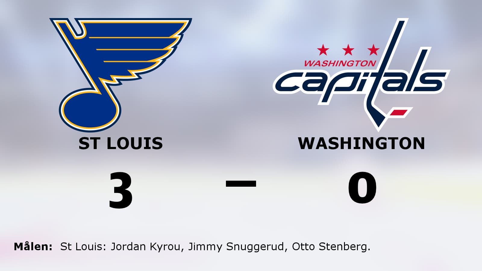 Chanslösa senast – men nu kunde St Louis besegra Washington