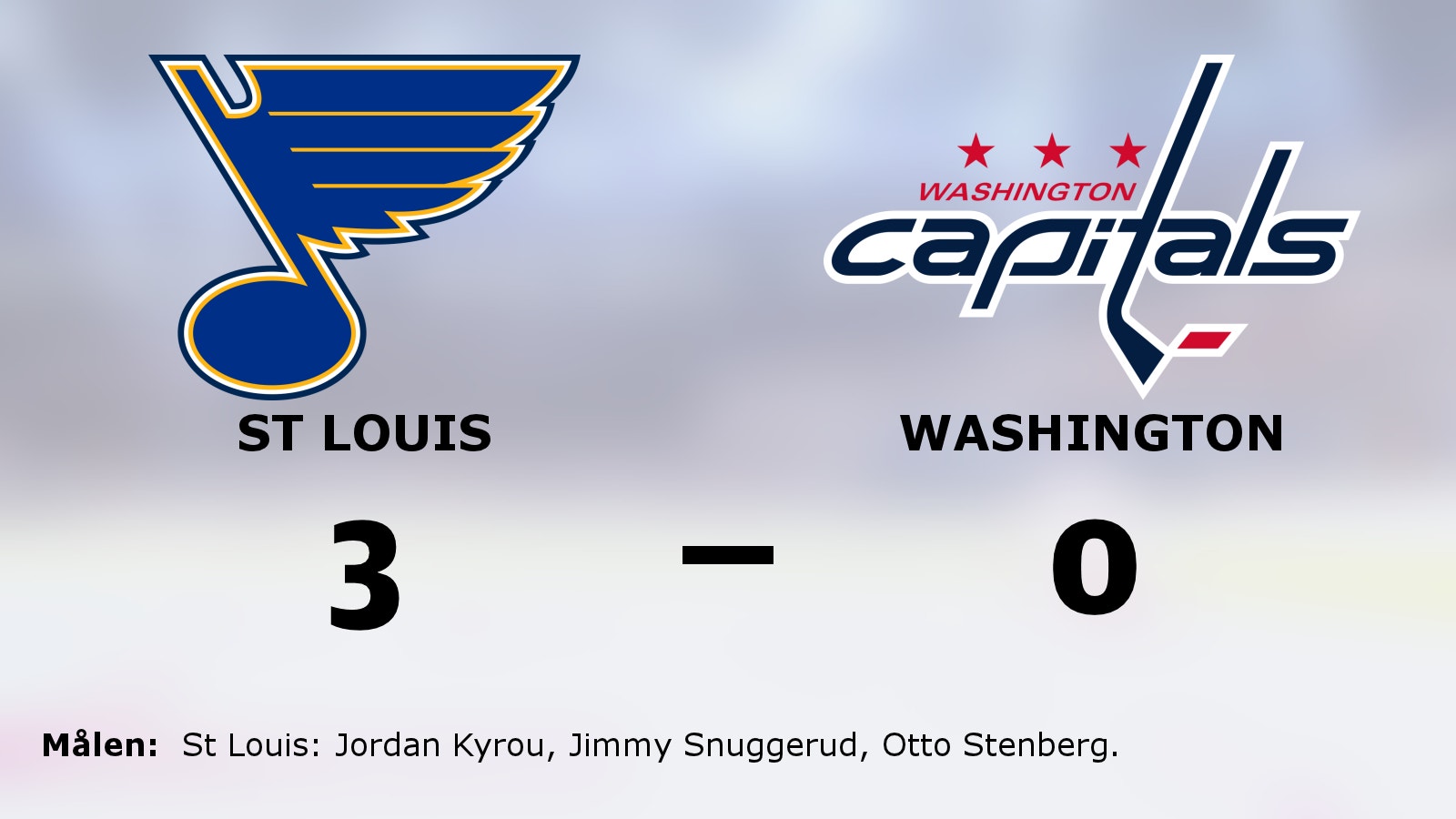 Chanslösa senast – men nu kunde St Louis besegra Washington