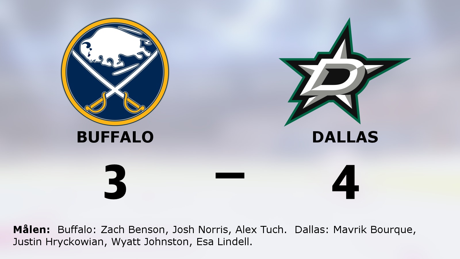 Vassast i straffläggningen – Dallas vann mot Buffalo