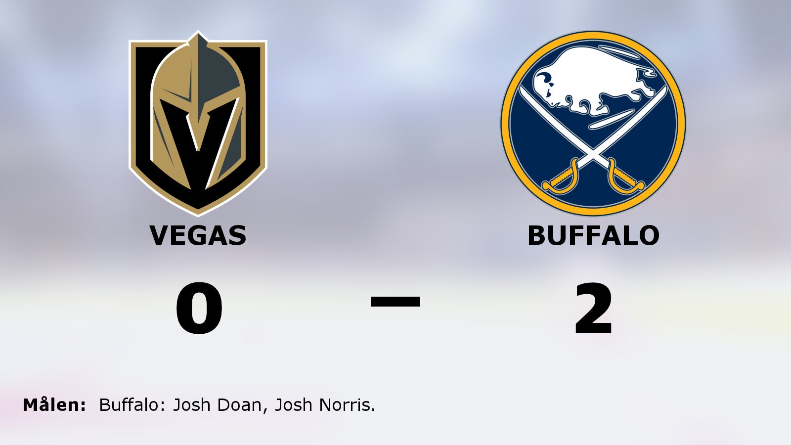 Tung seger för Buffalo i toppmatchen mot Vegas