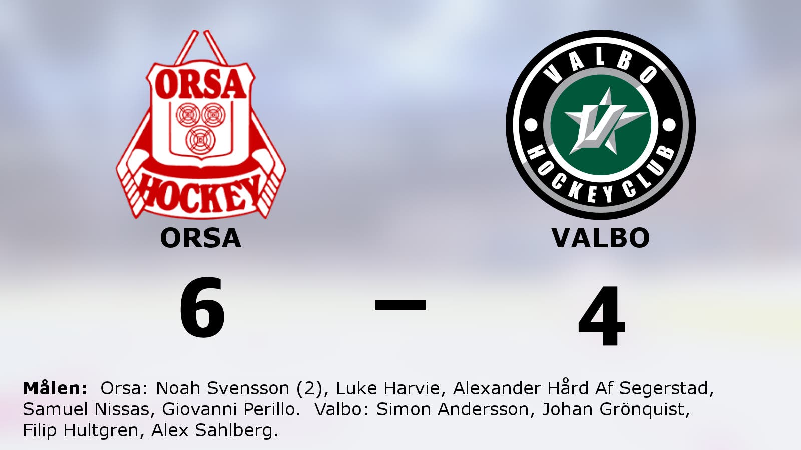 Tuff match slutade med seger för Orsa mot Valbo