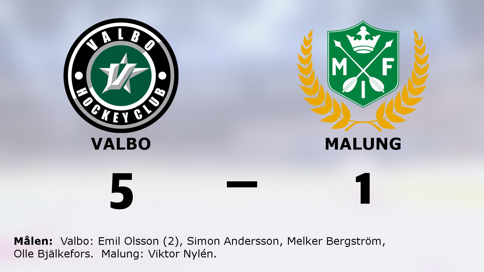 Valbo segrare hemma mot Malung – Emil Olsson matchvinnare