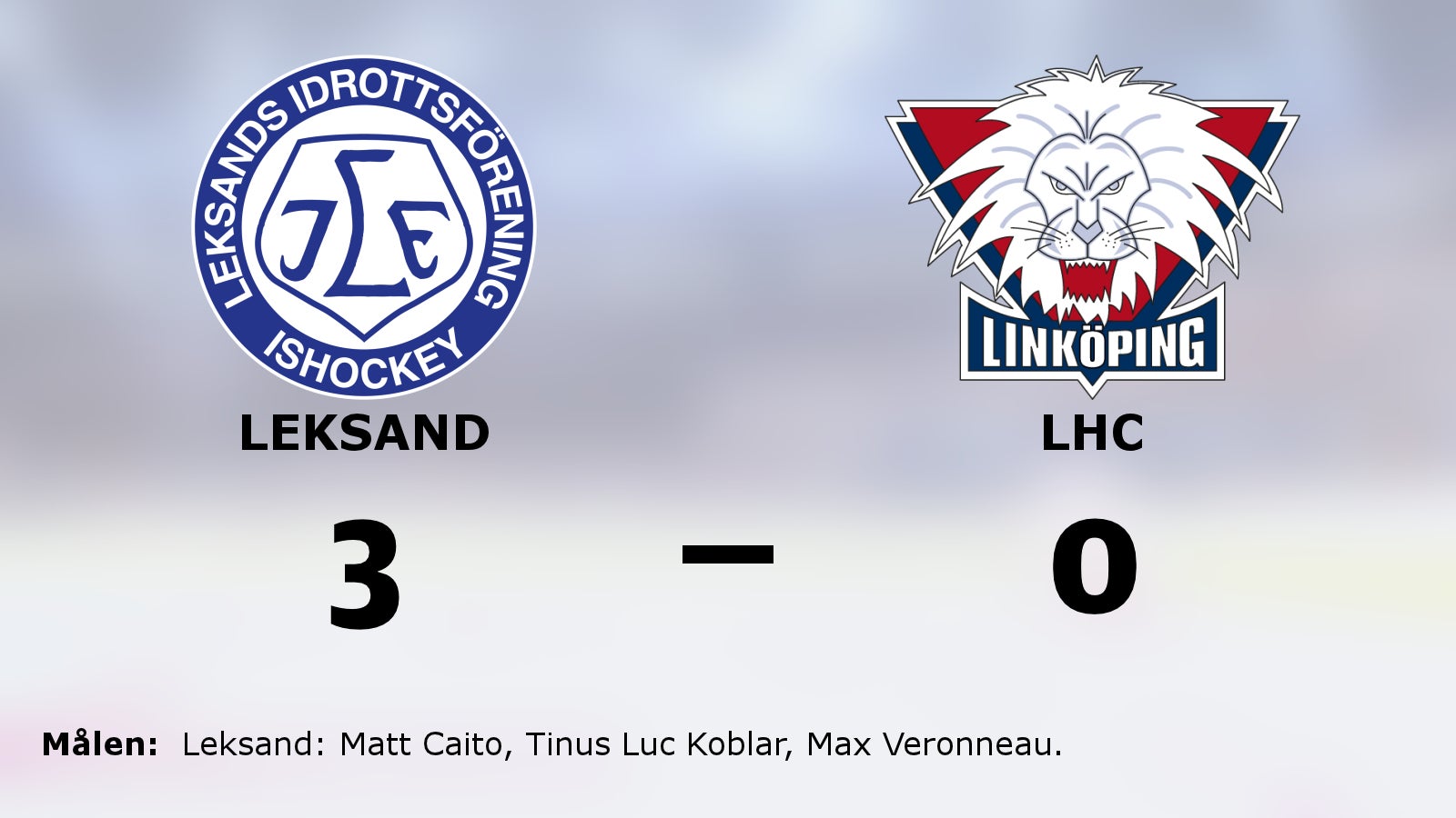 Ombytta roller när Leksand besegrade LHC