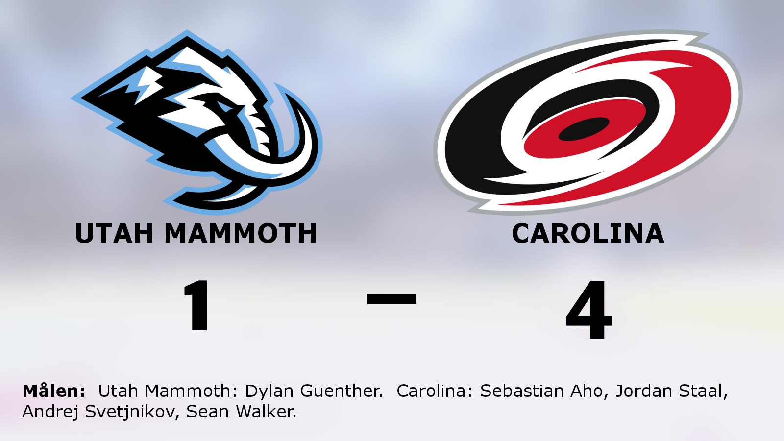 Efter fem raka segrar i NHL tog vinstsviten slut för Utah Mammoth