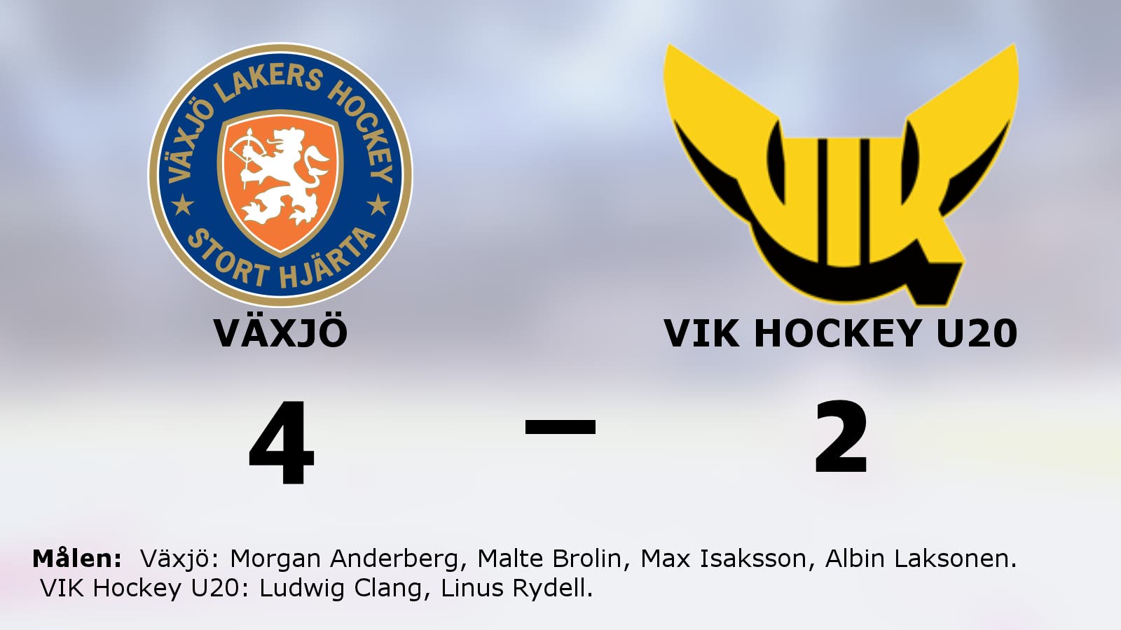 Seger för Växjö hemma mot VIK Hockey U20