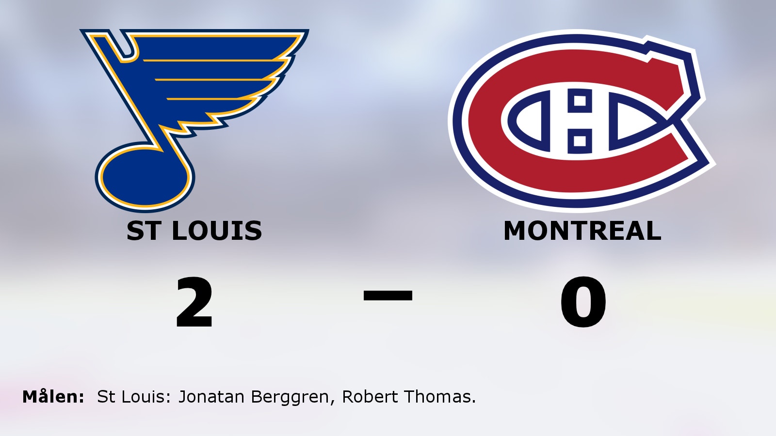Stark defensiv när St Louis vann mot Montreal i målsnål match
