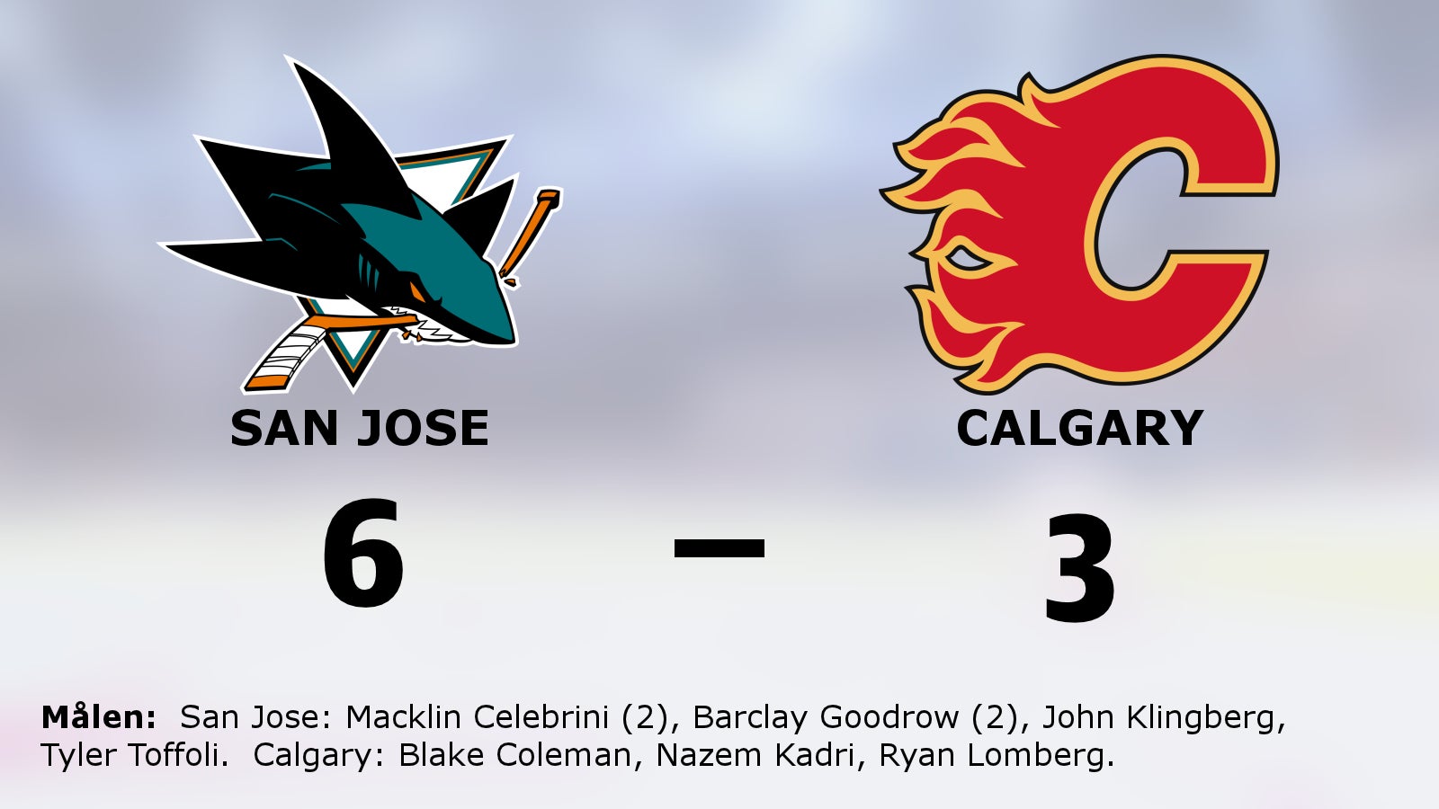 San Jose besegrade Calgary på hemmaplan