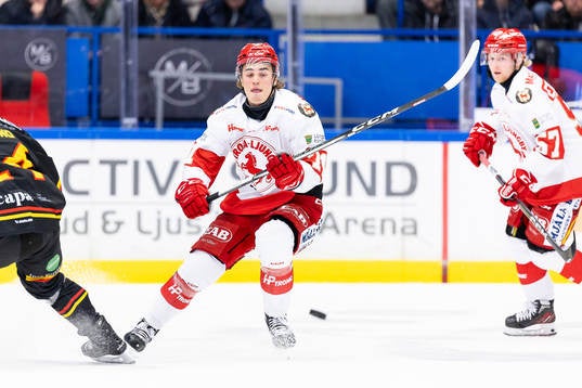 Hampus Johannessson från sitt första seniorår i Troja. Foto: Bildbyrån