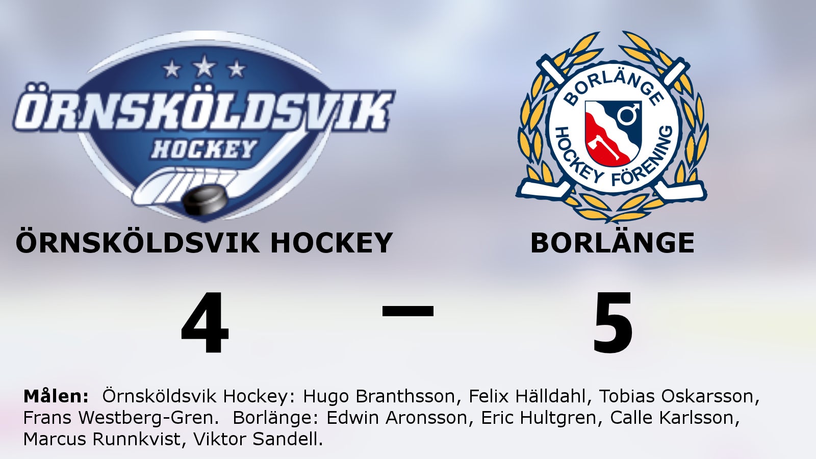 Borlänge vinnare mot Örnsköldsvik Hockey – avgjorde i förlängningen