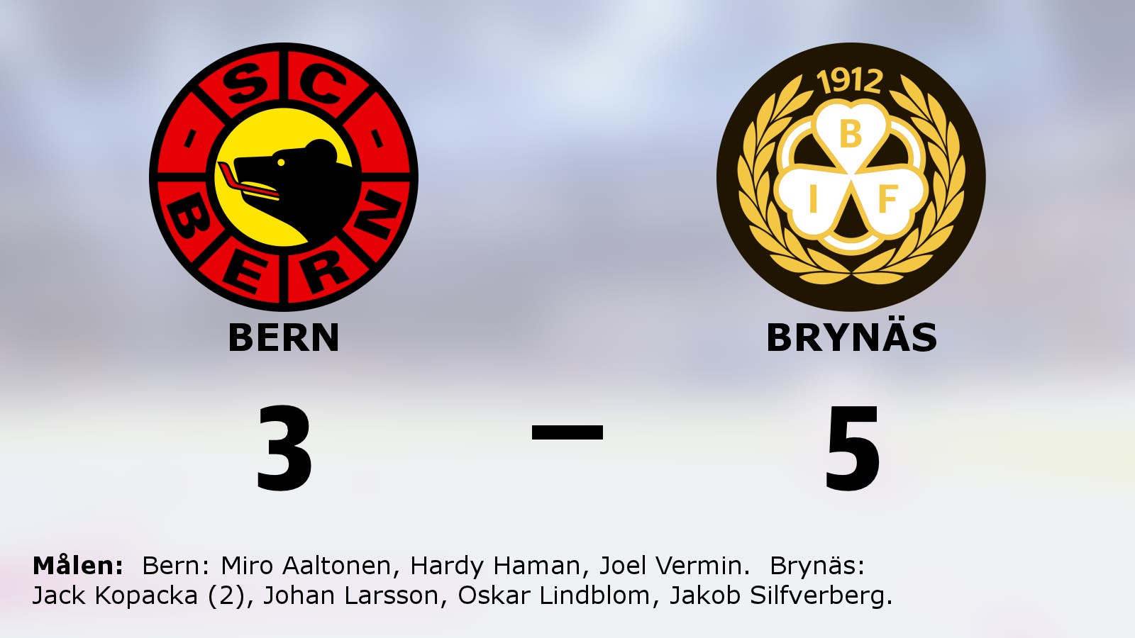 Brynäs säkrade segern mot Bern efter rysare