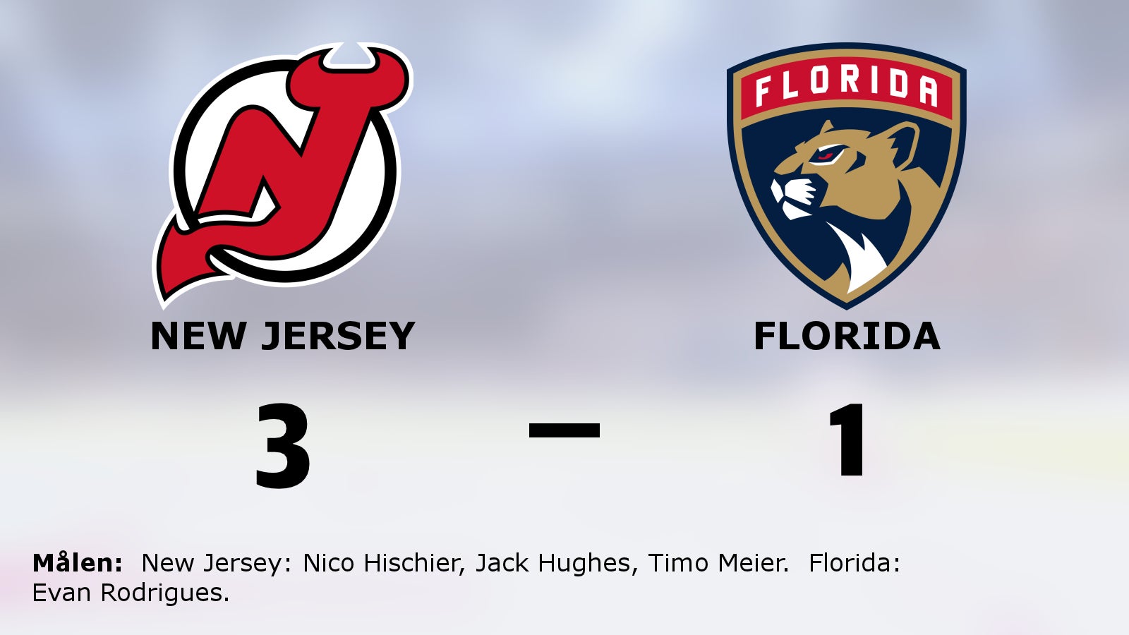 Ryck i sista perioden avgjorde för New Jersey hemma mot Florida